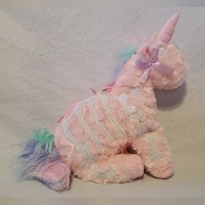 plush pink unicorn Skeleton purse handbag